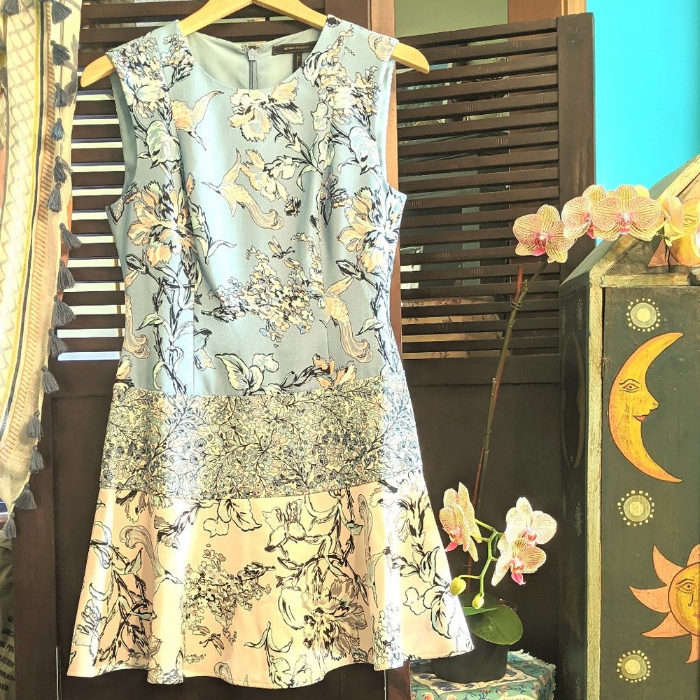 BCBG MAX AZRIA Sleeveless Floral Skater's Dress
